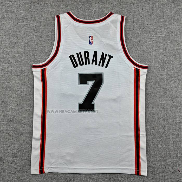 Camiseta Nino Houston Rockets Kevin Durant NO 7 Ciudad 2024-25 Blanco